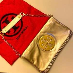 Authentic Tory Burch Clutch in Gold ☀️
